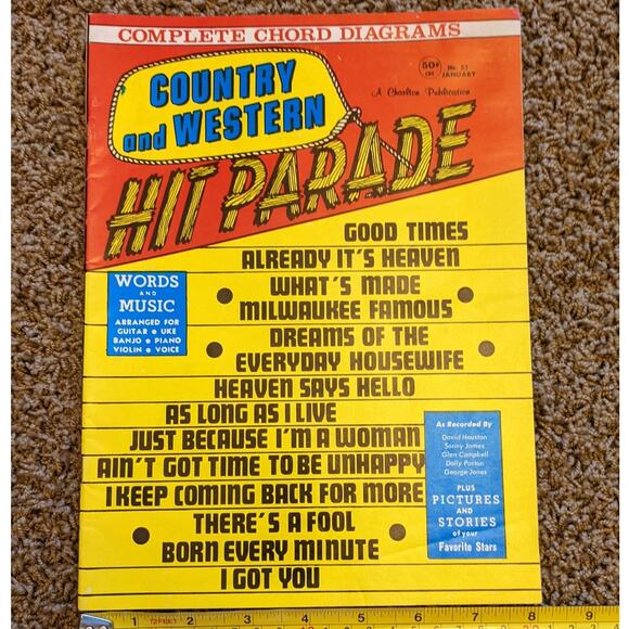 Vintage 1950s-1970s Sheet Music Country Western, Hammond Organ, Hit Parade - Picture 5 of 14